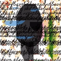 Abstract glitch silhouette 