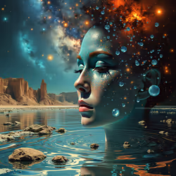 Nebula's Gaze in Twilight Waters