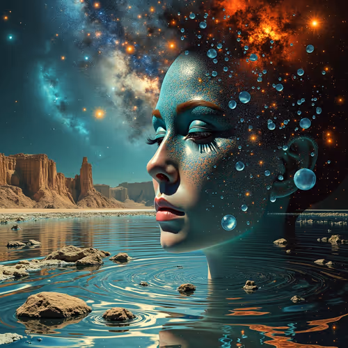 Nebula's Gaze in Twilight Waters