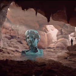 Eroding and Reforming Bust of Melpomene (Martian Day) #122/150