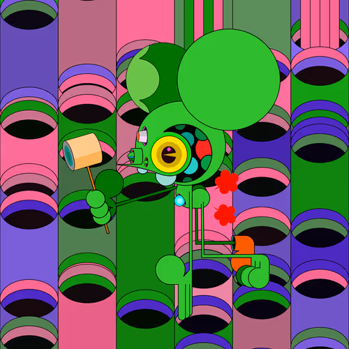 Neogen Space Monkeys By Dalek X Generative Artwork
