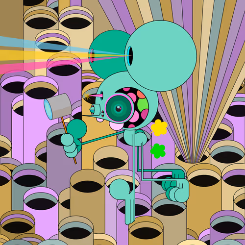 Neogen Space Monkeys By Dalek X Generative Artwork