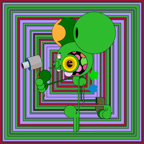 Neogen Space Monkeys By Dalek X Generative Artwork