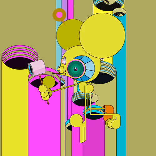 Neogen Space Monkeys By Dalek X Generative Artwork