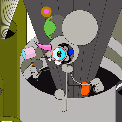 Neogen Space Monkeys By Dalek X Generative Artwork