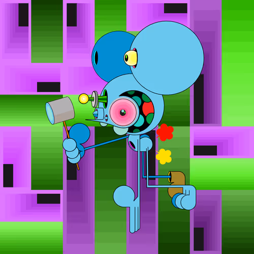 Neogen Space Monkeys By Dalek X Generative Artwork