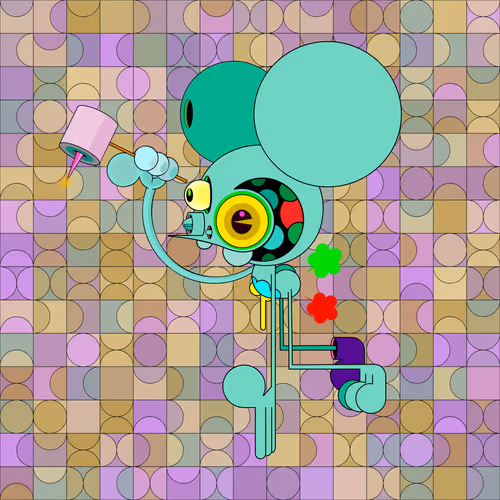 Neogen Space Monkeys By Dalek X Generative Artwork