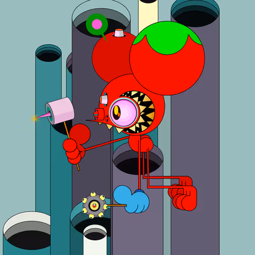 Neogen Space Monkeys By Dalek X Generative Artwork