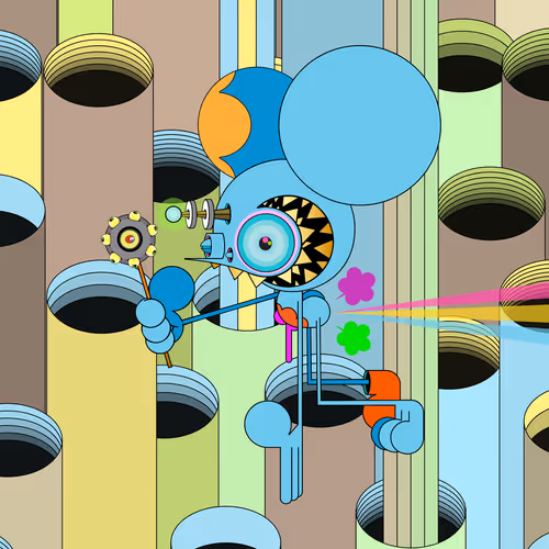 Neogen Space Monkeys By Dalek X Generative Artwork