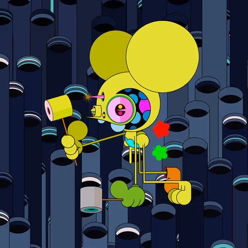 Neogen Space Monkeys By Dalek X Generative Artwork