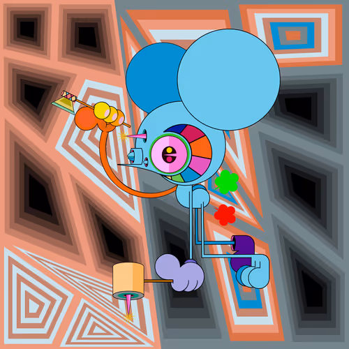 Neogen Space Monkeys By Dalek X Generative Artwork