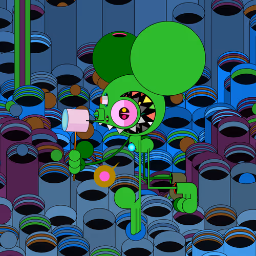 Neogen Space Monkeys By Dalek X Generative Artwork