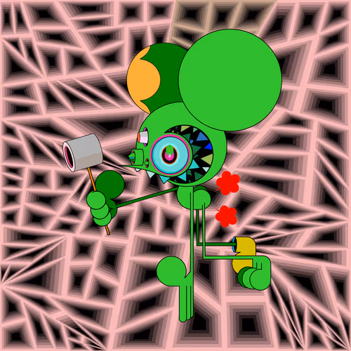 Neogen Space Monkeys By Dalek X Generative Artwork