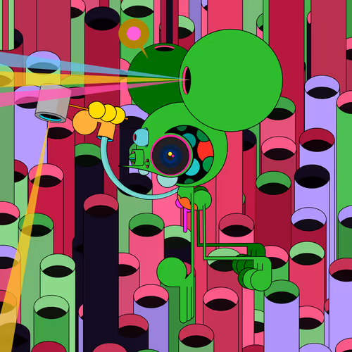 Neogen Space Monkeys By Dalek X Generative Artwork