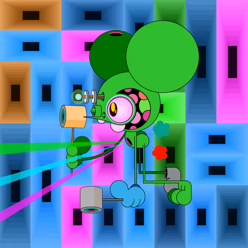 Neogen Space Monkeys By Dalek X Generative Artwork