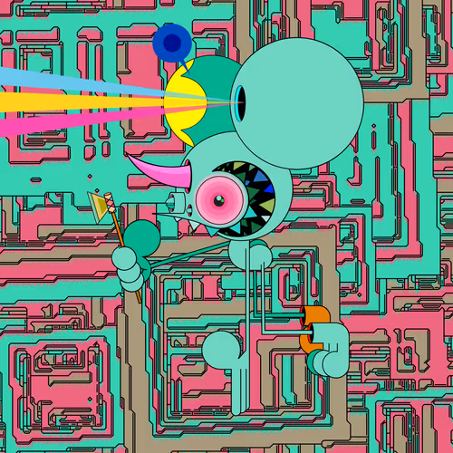 Neogen Space Monkeys By Dalek X Generative Artwork