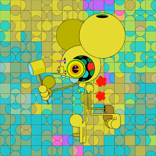 Neogen Space Monkeys By Dalek X Generative Artwork