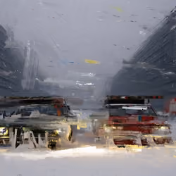 Two Beacons in the Hollow Snow