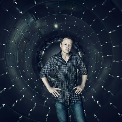 Elon Musk Inside Second-Stage Fuel Tank