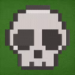 Green Skull – Pixel Embroidery #001