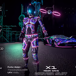 X1 - Driver Suit - Neon Wave