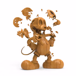 Deconstructed Mouse (Wood)