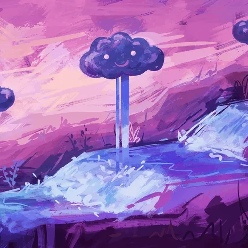 A Happy Cloud Waterfall