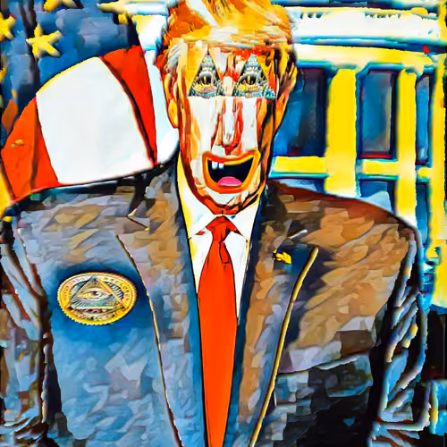 Illuminati Trump Caricature