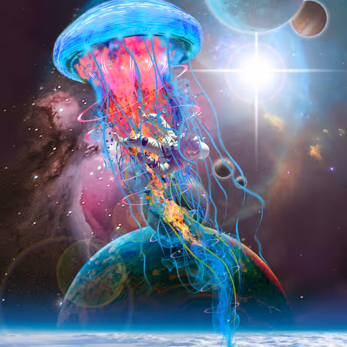 Space Jellyfish Captures Astronaut