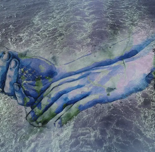 Touching the sea