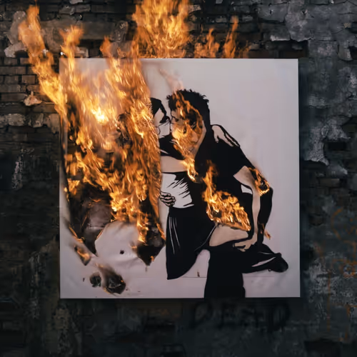 "The Lovers" In Flames