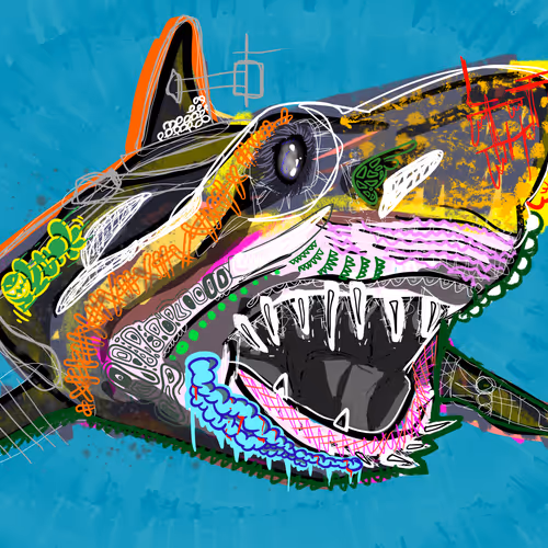 freedom, scream, shark