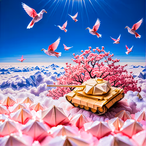 Origami Tank of Peaceful Irony