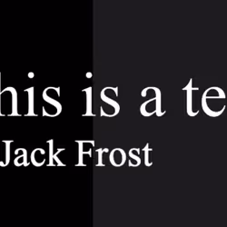 This is a Test - JF 7/50