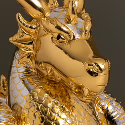 Puffy Dragon #6207 · 24K Gold