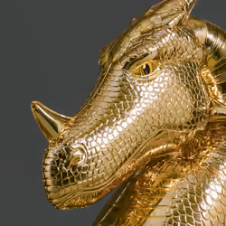 Puffy Dino #6432 · 24K Gold