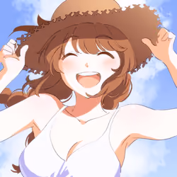 Girl in straw hat