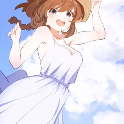Girl in straw hat