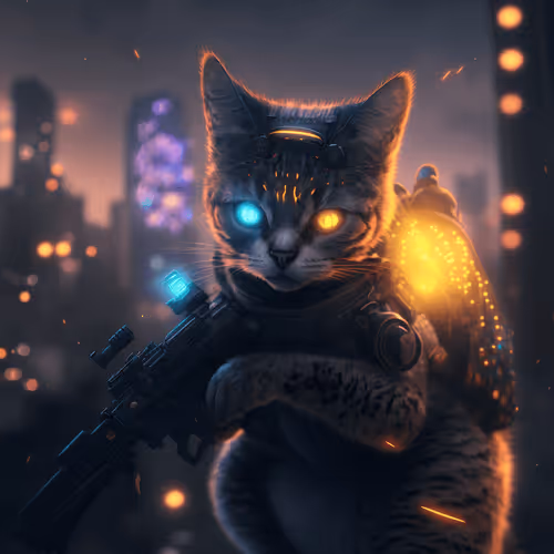 Cyberpunk Ninja Cats