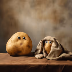 The Potato Duo: A Whimsical Tableau