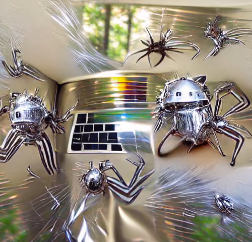 Catching spiders.