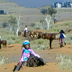 My mother mustering cattle on horse back as a 10 year old.