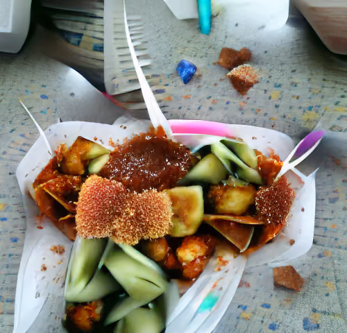 Eating rojak