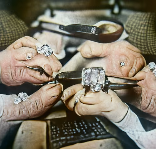 My grandparents were jewelers and cut raw diamonds.