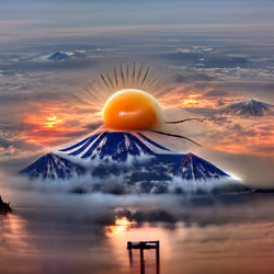 Watching the sun rise over Mt Fuji.