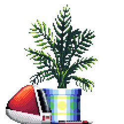 Areca Palm in Large Pattern pot with iMac