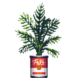 Areca Palm in Classic Soup Can pot