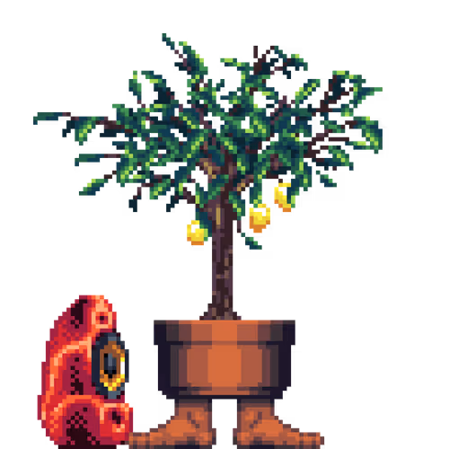 Lemon Tree in Feet pot with Designer Speaker
