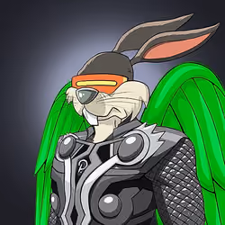 Dark Super Bunny #5243