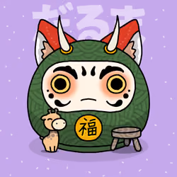 Neko Daruma #197